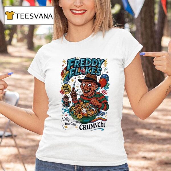 Freddy Krueger Flakes A Nightmare You Can Crunnch T Shirt