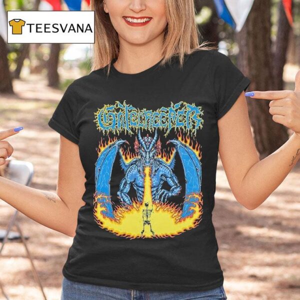 Gatecreeper Blue Dragon Skeleton T Shirt