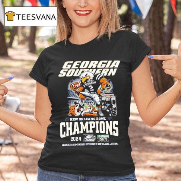 Georgia Southern Football New Orleans Bowl Champions Caesars Superdome In New Orleans Louisiana Masco T Shirt