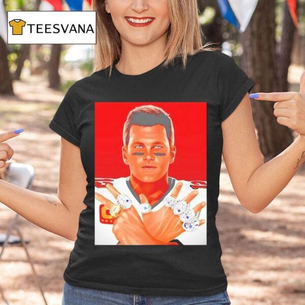 Graphic Tom Brady Rings New England Patriots T Shirt