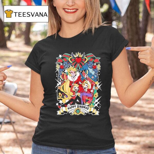 Hazbin Hotel Lucky Chandl Happy Sinsmas T Shirt