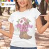 Hill Country Strong Texas Boots And Flowers Flood Relief T Shirt