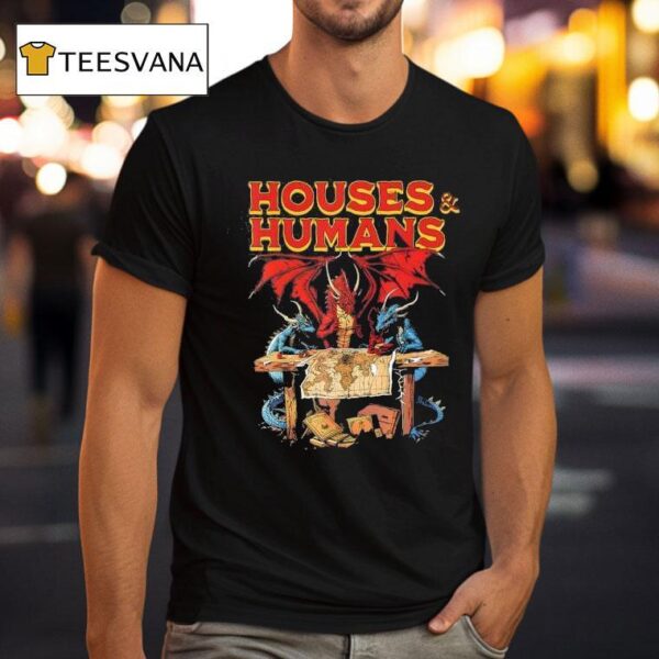 Houses And Humans Vintage Retro S Funny Gamer Gaming T Shirt