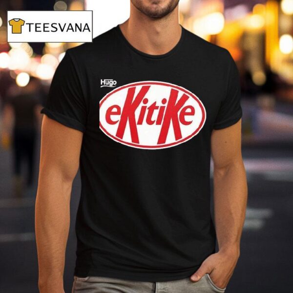 Hugo Ekitike Style Kit Kat Logo T Shirt