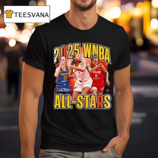 Indiana Fever Aliyah Boston Kelsey Mitchell And Caitlin Clark Stadium Essentials Black Wnba All Star Game T Shirt