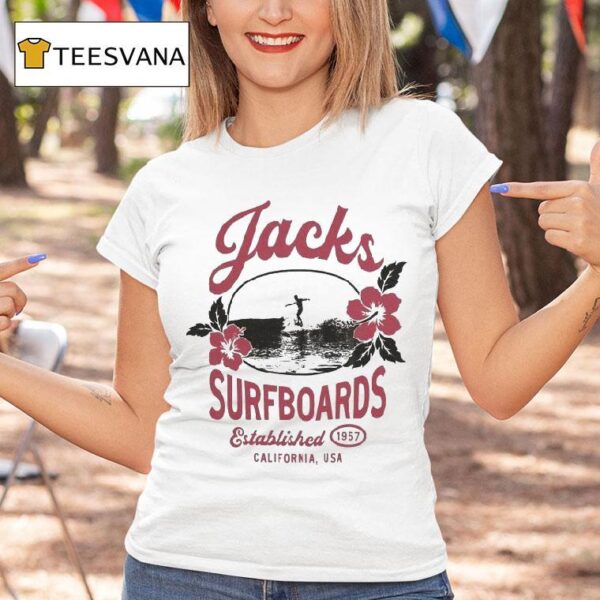 Jacks Surfboards Tip Toe Summer Series California Usa Est T Shirt