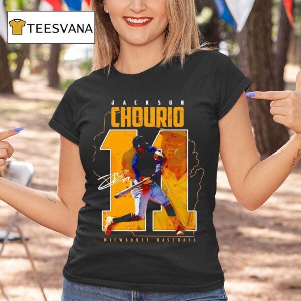 Jackson Chourio Milwaukee Baseball Player Signature T Shirt