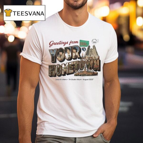 Jonas Brothers Greetings From Your Hometown Postcard Th Studio Album August T Shirt