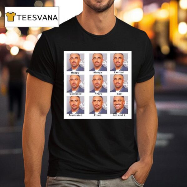 Jordan Mailata Jalen Hurts Happy Sleepy Excited Confused Angry Sad T Shirt