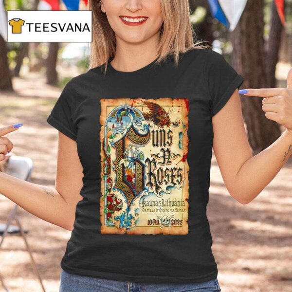 July Concert Guns N Roses Kaunas L T Shirt