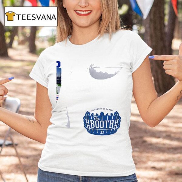 Kansas Jayhawks Stripe Out The Booth David Booth Kansas Memorial Stadium T Shirt