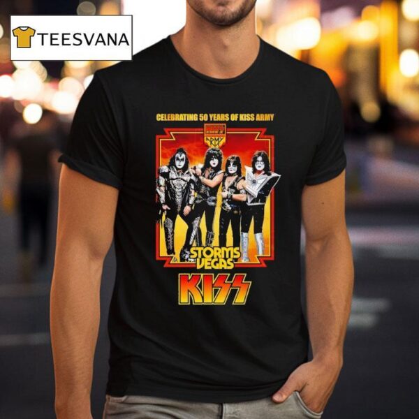Kiss Celebrating Years Of Kiss Army Storms Vegas T Shirt