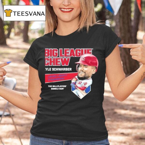 Kyle Schwarber Philadelphia Phillies Big League Chew Lavish Liberty Strawberry The Ballplayers Bubble Gum T Shirt