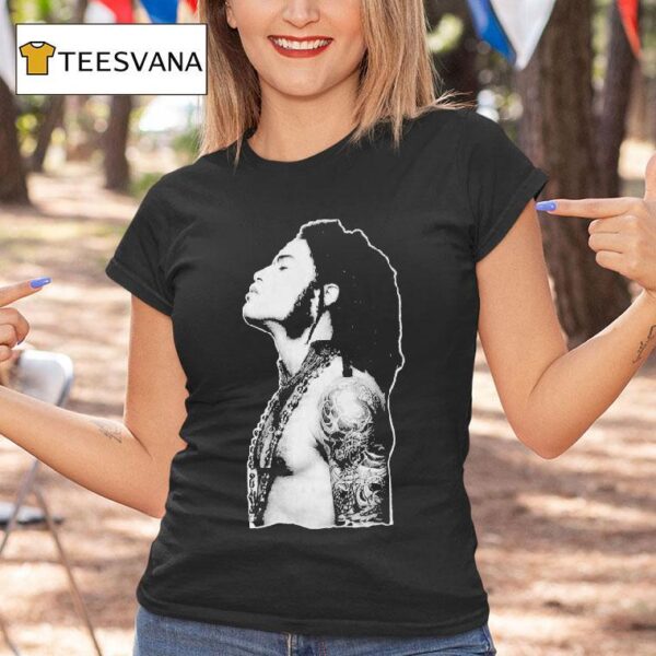 Lenny Kravitz Profile Outline T Shirt