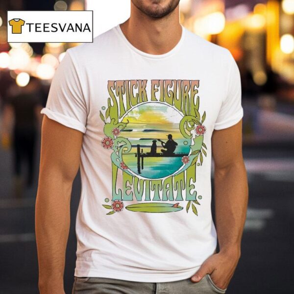 Levitate X Stick Figure Guitar Dog T Shirt
