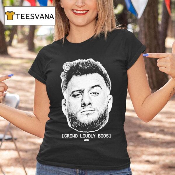 Mark Briscoe Mjf Crowd Loudly Boos Face Head T Shirt