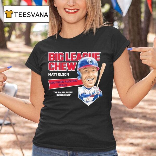 Matt Olson Atlanta Braves Big League Chew Southern Puckern Peach The Ballplayers Bubble Gum T Shirt