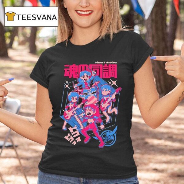 Misato And The Pilots Neon Genesis Evangelion T Shirt