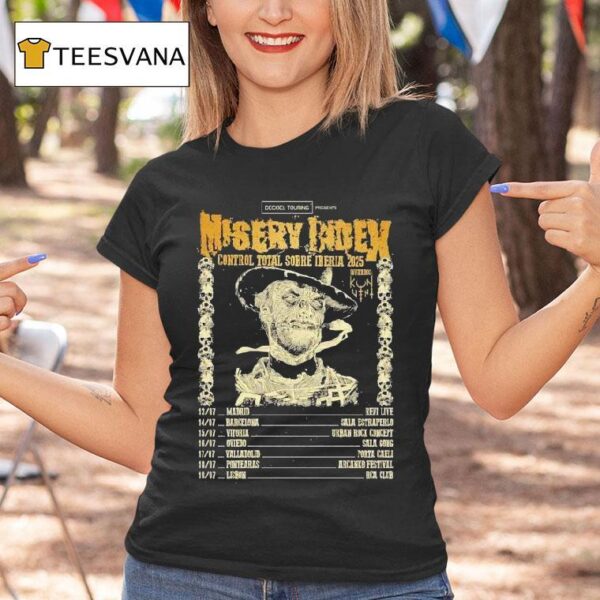 Misery Index Control Total Sobre Iberia Tour T Shirt
