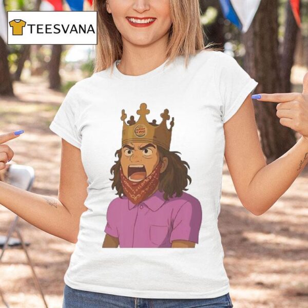 Mo Khan Wearing King Of The Skies Burger King T Shirt
