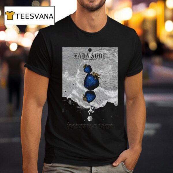 Nada Surf Moon Mirror Tour Strawberry T Shirt
