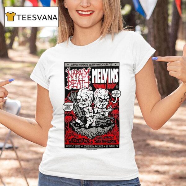 Napalm Death And Melvins Lowbrow Palace Apr El Paso Tx Concer T Shirt