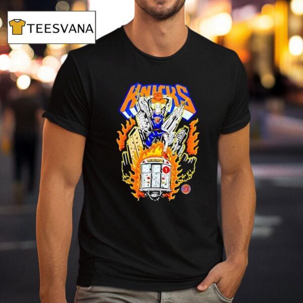 New York Knicks Subway Player Skeleton T Shirt