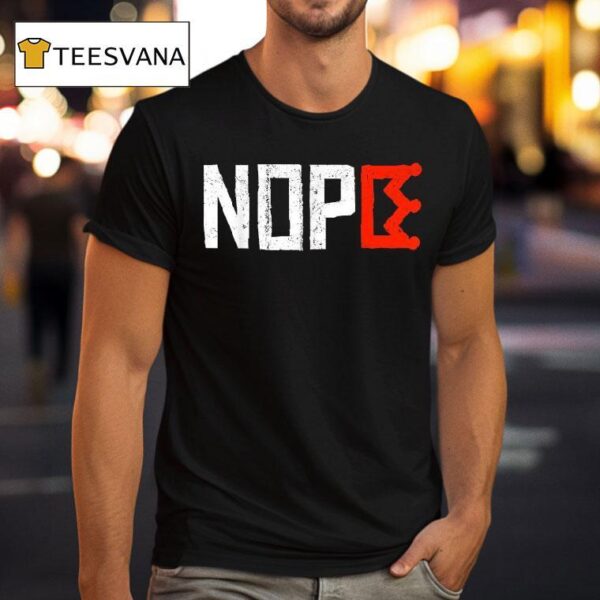No Kings Nope Protest Sign Horizontal T Shirt