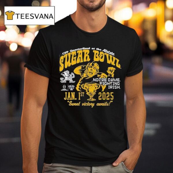 Notre Dame Fighting Irish College Football Playoff Quarter Finals Bound Beads Sweet Victory Awaits T Shirt