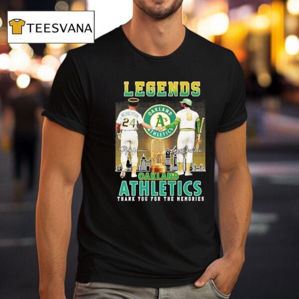 Oakland Athletics Legends Henderson And Jackson Memories T Shirt