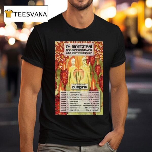 Of Montreal Tour The Sunlandic Twins Th Anniversary T Shirt