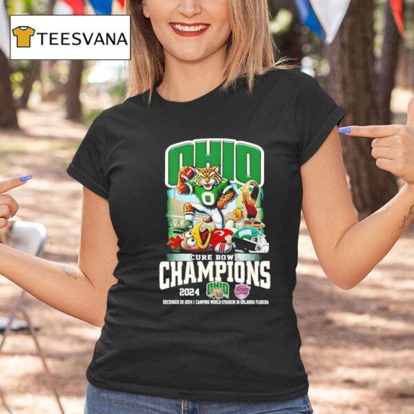 Ohio Bobcats Celebrations Champions Of Gasparilla Bowl T Shirt