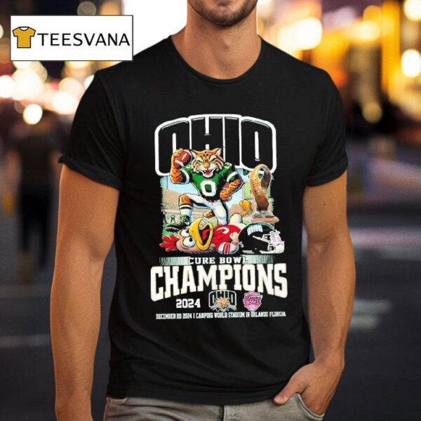 Ohio Bobcats Cure Bowl Champions Camping World Stadium In Orlando Florida Masco T Shirt