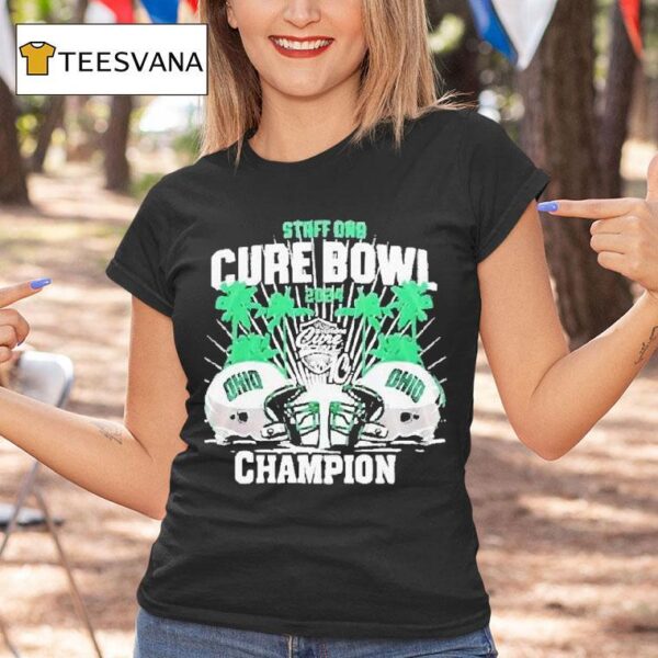 Ohio Bobcats Staffdna Cure Bowl Champions T Shirt