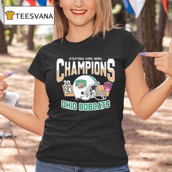 Ohio Bobcats Staffona Cure Bowl Champions T Shirt