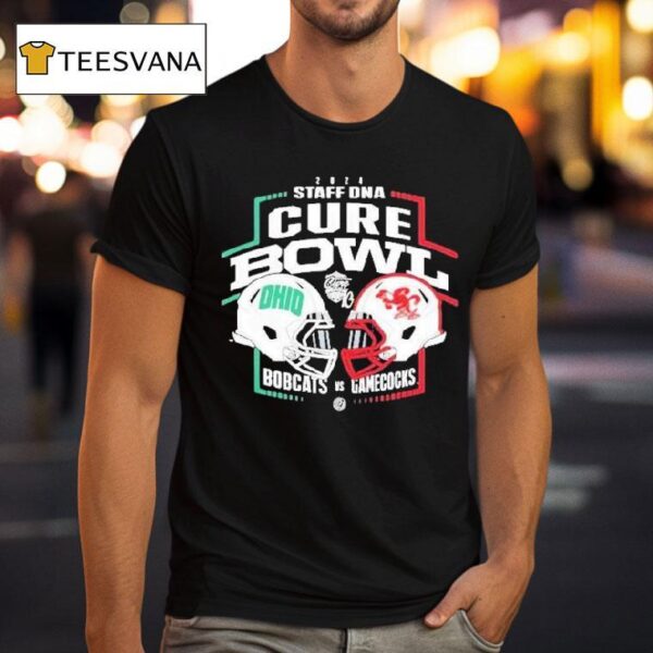 Ohio Bobcats Vs Jacksonville State Gamecocks Cure Bowl Champions T Shirt