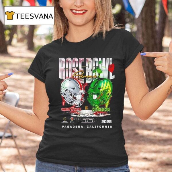 Ohio State Buckeyes Vs Oregon Ducks Rose Bowl Game Head To Head Pasadena California T Shirt