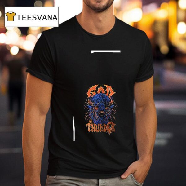 Oklahoma City Thunders God Of Thunder Bison Masco T Shirt
