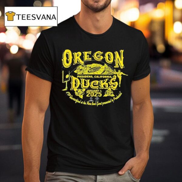 Oregon Ducks Rose Bowl Cfp Quarterfinal Stadium Logo T Shirt