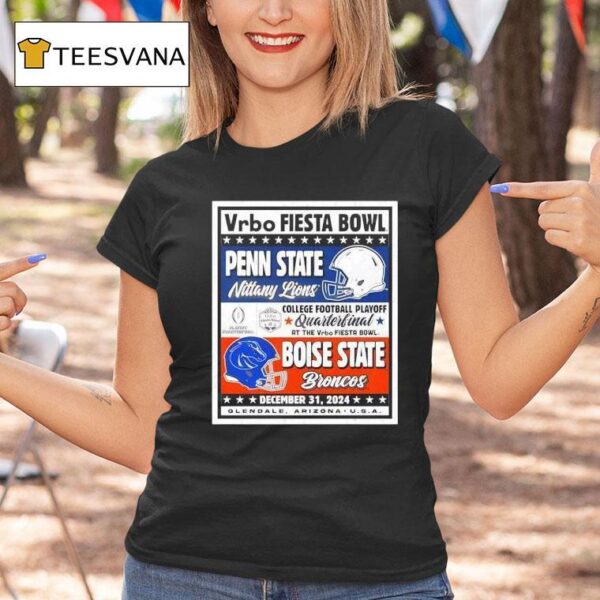 Penn State Nittany Lions Vs Boise State Broncos Cfp Vrbo Fiesta Bowl Matchup Ringside Rivalry T Shirt