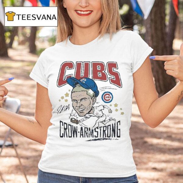 Pete Crow Armstrong Chicago Cubs Caricature Signature T Shirt