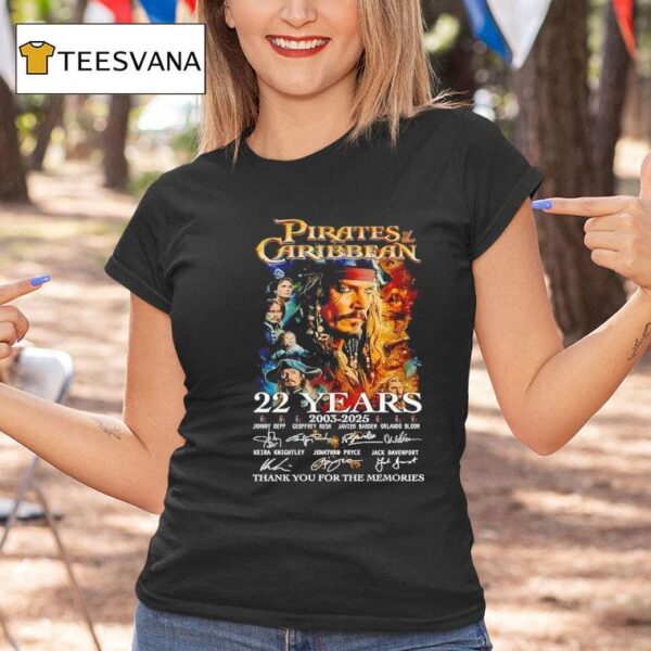 Pirates Of The Caribbean Years Thank You For The Memories T Shirt
