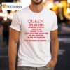 Queen Music Queen At Live Aid T Shirt