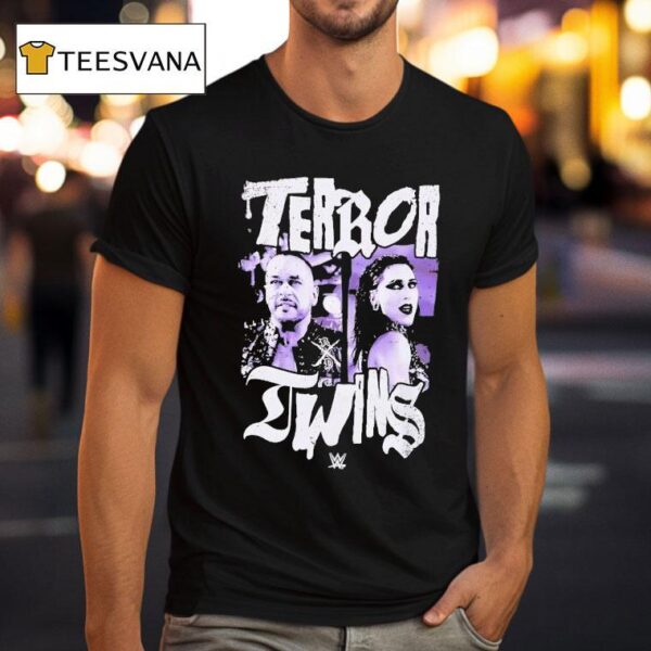 Rhea Ripley Terror Twins Portrai T Shirt