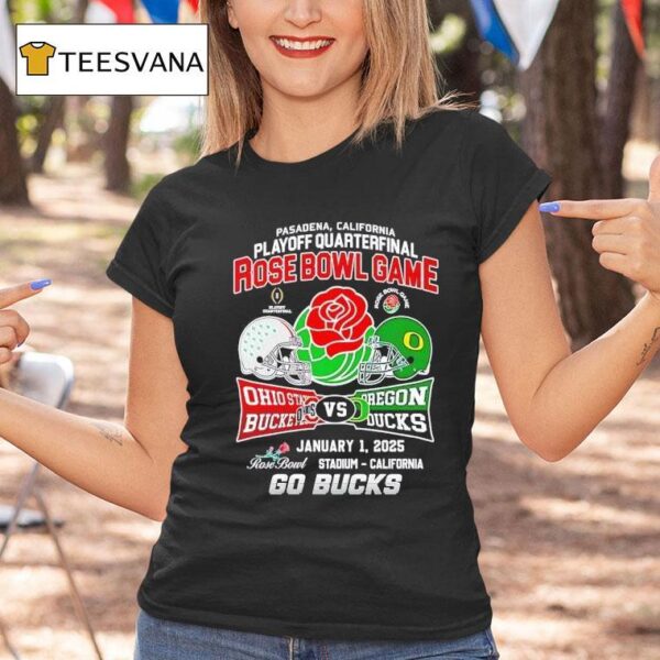 Rose Bowl Game Ohio State Buckeyes And Oregon Ducks T Shirt