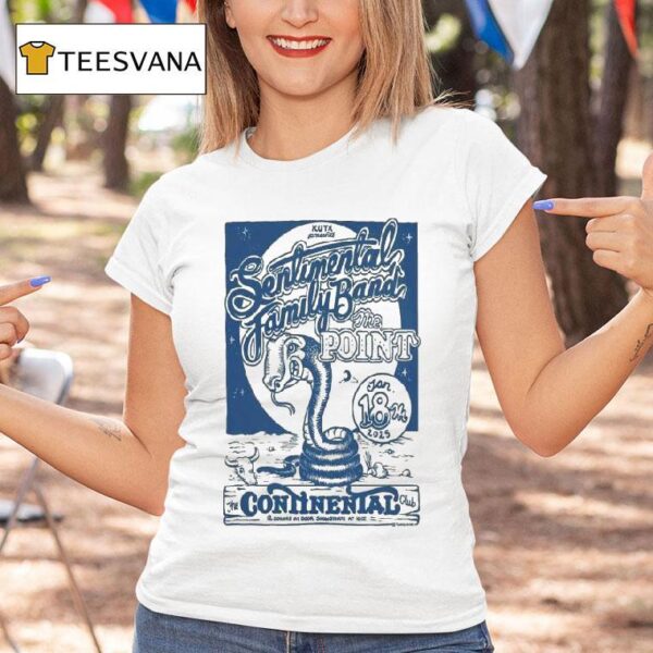 Sentimental Family Band Jan The Continental Club T Shirt