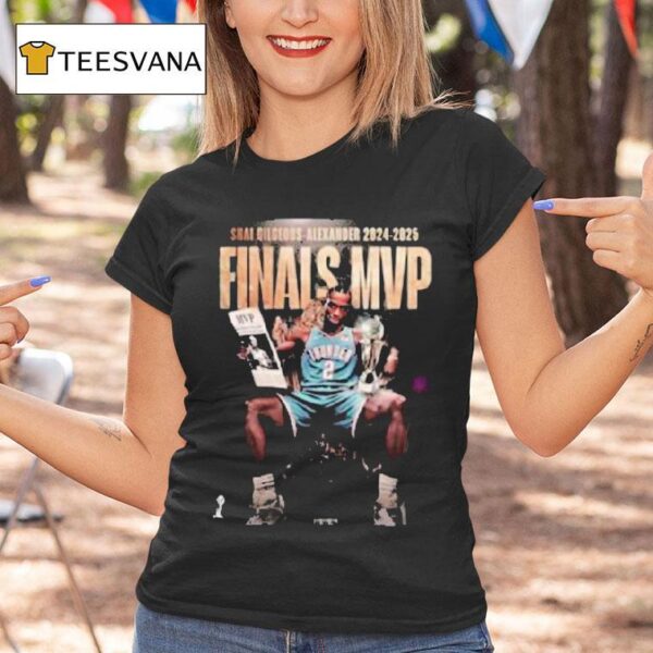 Shai Gilgeous Alexander Cup Finals Mvp Throne Trophy T Shirt