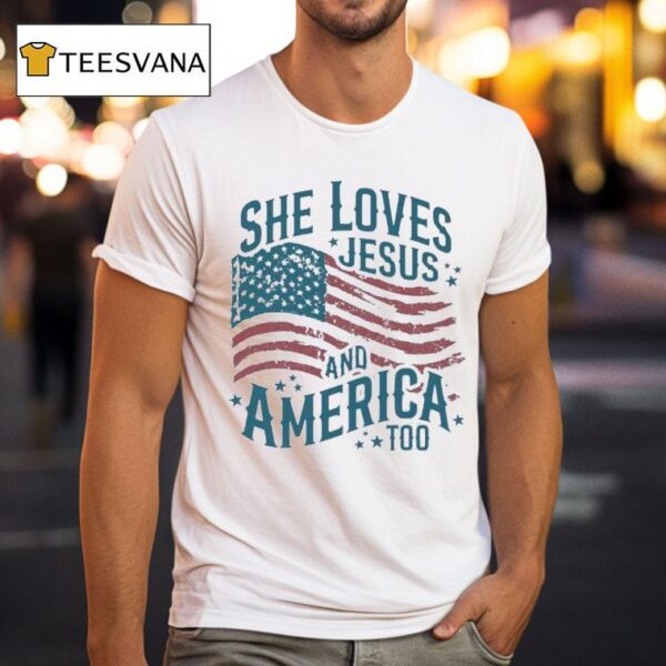 She Loves Jesus And America Too New T Shirt