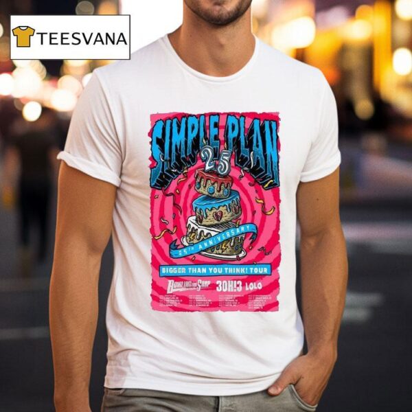 Simple Plan Th Anniversary Bigger Than You Think Tour Dates T Shirt