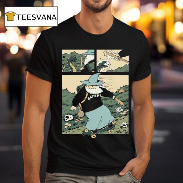 Snakeboarding Caster Wizard T Shirt